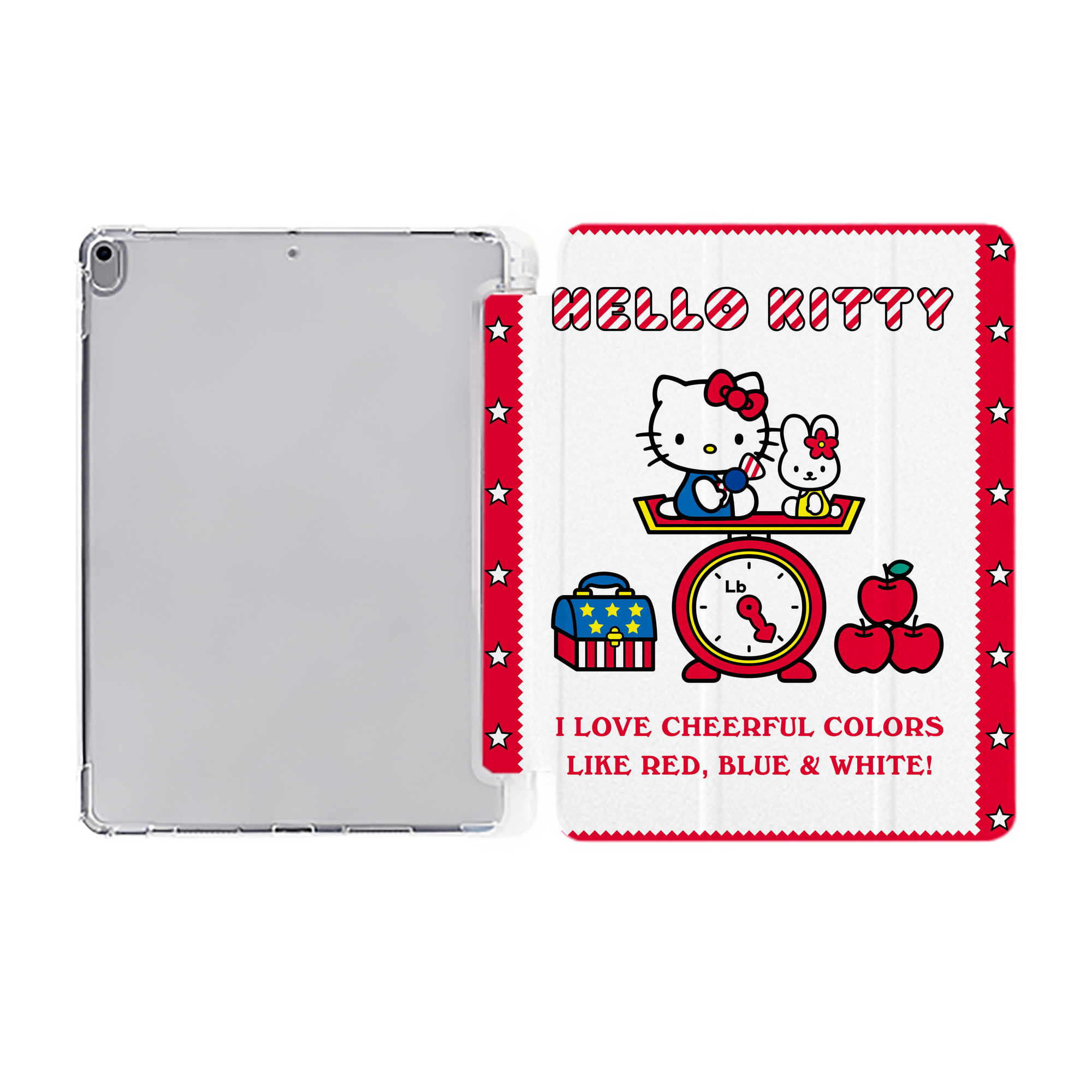 （画像用） Hello Kitty ハローキティ IPad ケース ペン収納付き 三つ折りスタンド PUレザー×シリコン 対応機種9.5/10.5/10.9インチ